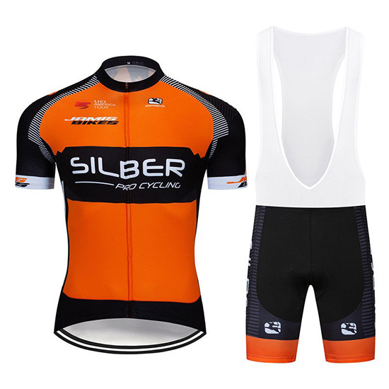 2019 Maillot Sliber Tirantes Mangas Cortas Naranja Negro